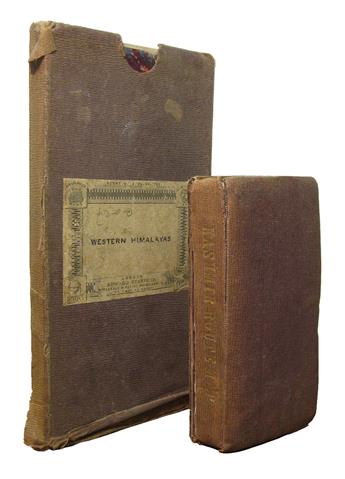 MONTGOMERIE, THOMAS GEORGE.  Kashmir Route Map. 1863 + Route Map for the Western Himalayas, Kashmir, Punjab, and Northern India. 1874